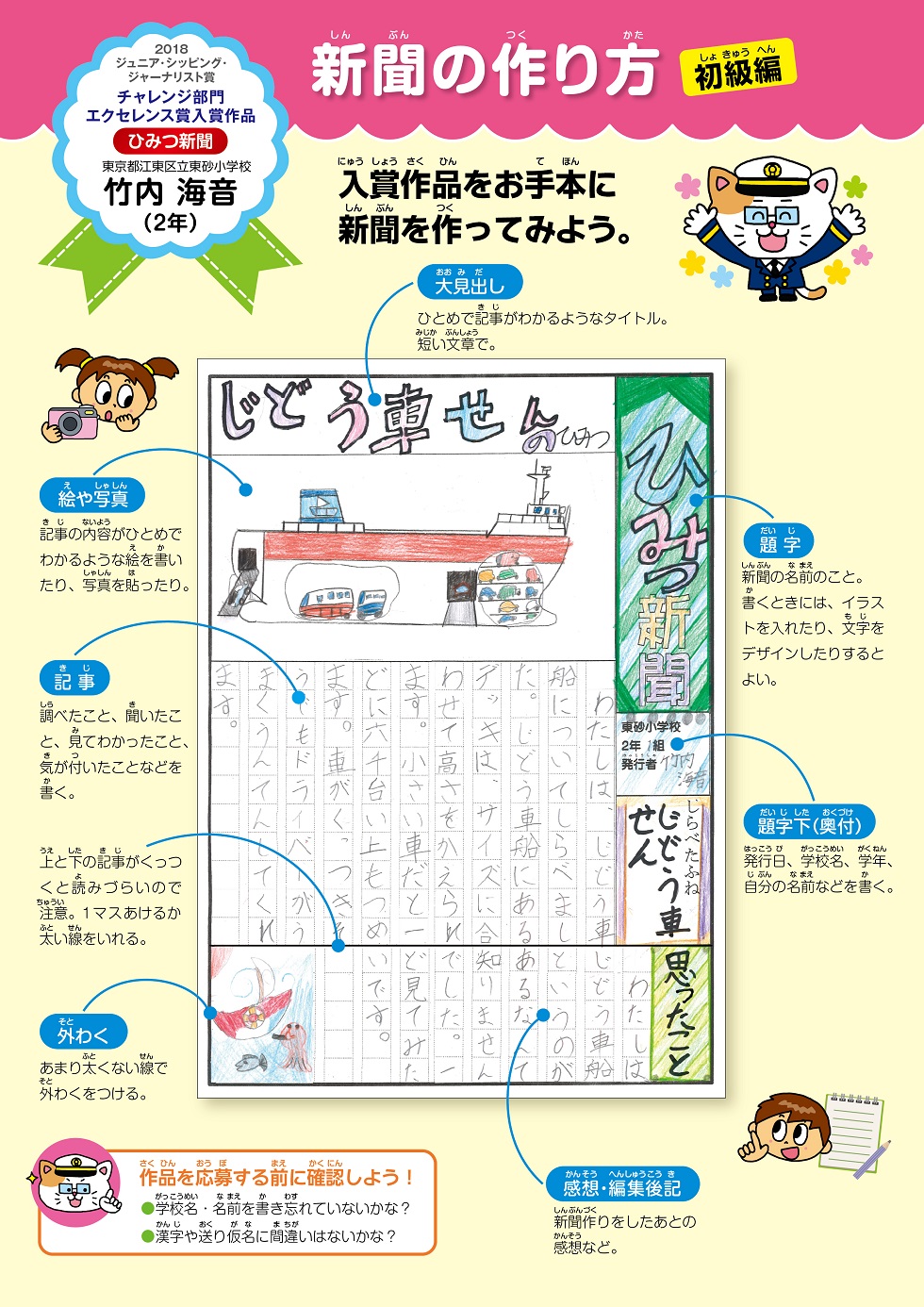 夏休み 新聞 の 書き方